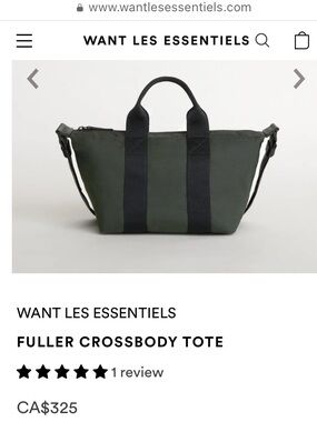 WANT Les Essentiels Black Men's Duffel with Top Handles and Detachable Strap